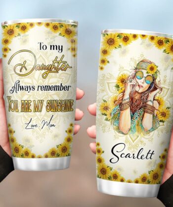 Mom To Daughter Hippie Personalized NNR0312017 Stainless Steel Tumbler