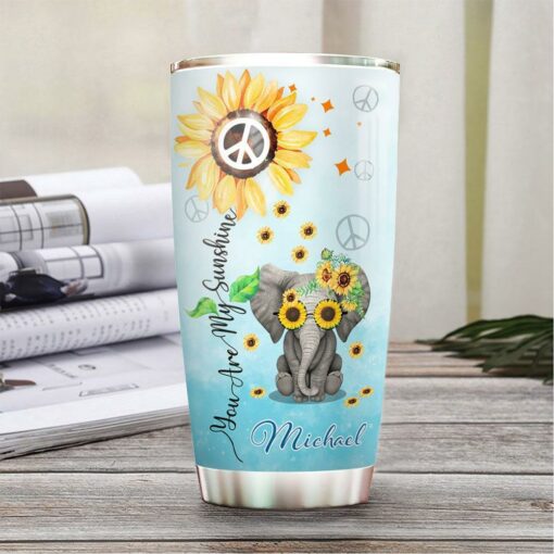 Personalized Hippie Elephant To My Son HLZ2310011 Stainless Steel Tumbler