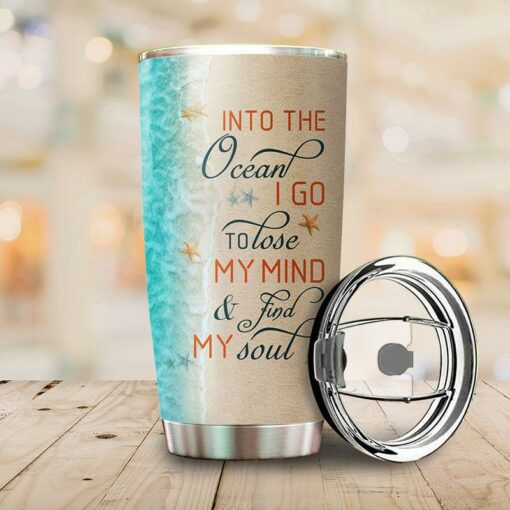 Personalized Sea Turtle Into The Ocean Customized Tumbler