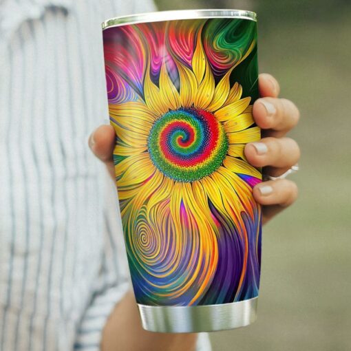 Sunflower Hippie Personalized NNR1212020 Stainless Steel Tumbler