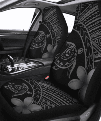Hawaiian Turtle Plumeria Kakau Polynesian Car Seat Covers