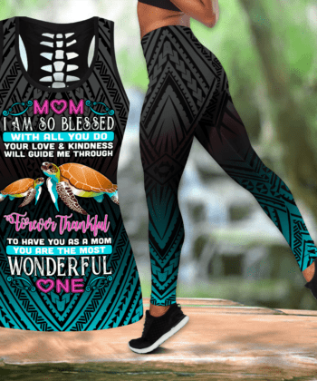 Amazing Polynesian Turtle Mom Legging Tank Top ML
