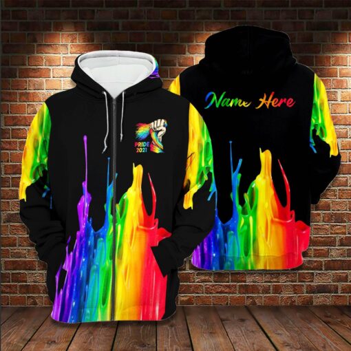 Custom Name LGBT Pride 2021 Splash 3D All Over / VMHPQH280521