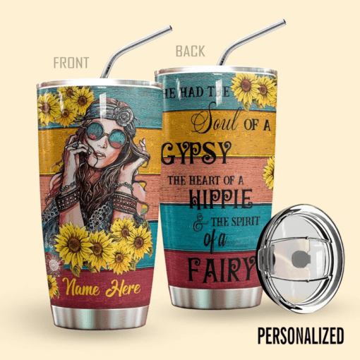 Hippie Sunflowers 510026 Personalized Tumbler