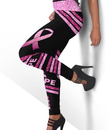 Breast Cancer Awareness Design Leggings - artsywoodsy