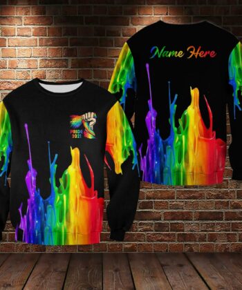 Custom Name LGBT Pride 2021 Splash 3D All Over / VMHPQH280521