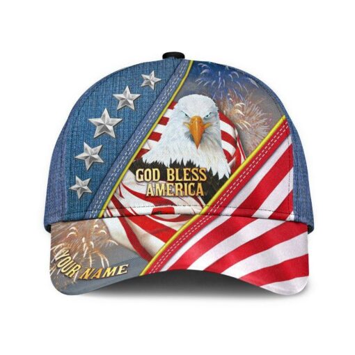 Custom God Bless America Independence Day Eagle Flag Classic Cap / NTDPVL080521