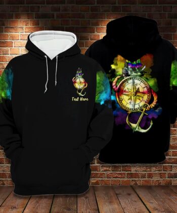 Custom Lgbt Compass And Anchor 3D All Over / DKHDTN010621