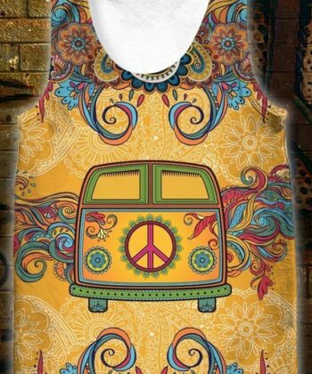 3D All Over Print Bus Hippie Hoodie