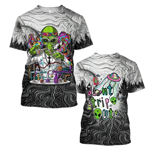 Alien Hippie Trip 3D All Over Printed Unisex Shirts AM122036HH
