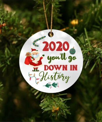 2020 Go Down In History Christmas Ornament, Christmas Tree Decor, Christmas Gift