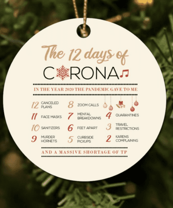 12 Days of Corona Christmas Ornament, Christmas Tree Decor, Christmas Gift