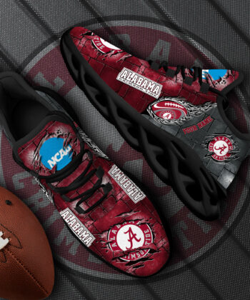 Alabama Crimson Tide Black Max Soul Shoes, White Max Soul Shoes Custom Your Name, Sports Gift For Fan EHIVM-52879