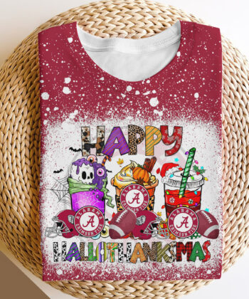 Alabama Crimson Tide Bleached Sweatshirt, Tshirt, Hoodie,  Sport Shirts, Happy Hallothanksmas, Sport Shirts For Fan EHIVM-52152