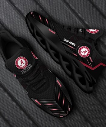 Alabama Crimson Tide Team Black Max Soul Shoes Custom Your Name, Sport Sneakers, Fan Gifts, Gift For Sport Lovers ETRG-51363