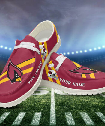 Arizona Cardinals H-D Shoes Personalized Your Name, White H-D For Sport Lovers, Sport Gifts ETHY161023