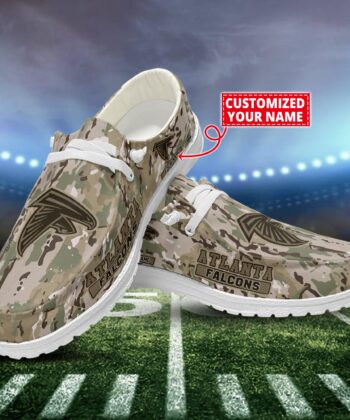 Atlanta Falcons H-D Shoes Custom Name  Camo Style New Arrivals T1610H52625