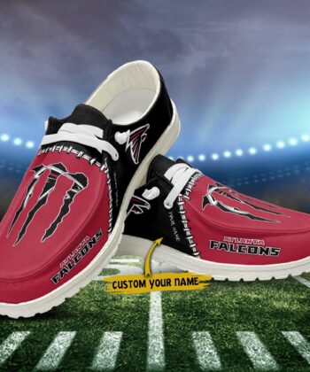 Atlanta Falcons H-D Shoes Custom Your Name, Football Team And Monster Paws H-Ds, Football Fan Gifts ETRG-52478