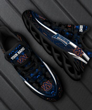 Auburn Tigers Black Max Soul Shoes Custom Your Name, Sport Sneakers, Fan Gifts, Gift For Sport Lovers ETRG-50082