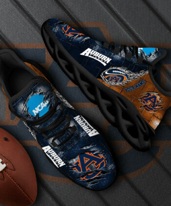 Auburn Tigers Black Max Soul Shoes, White Max Soul Shoes Custom Your Name, Sports Gift For Fan EHIVM-52879