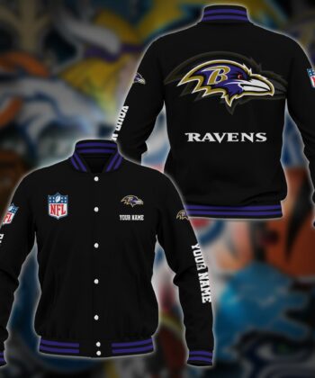 Baltimore Ravens Baseball Jacket Custom Your Name, Sport Baseball Jacket, Sport Gifts ETRG-48203