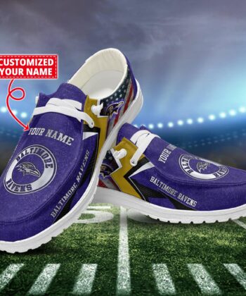 Baltimore Ravens H-D Shoes Custom Name New Arrivals T1610H52586