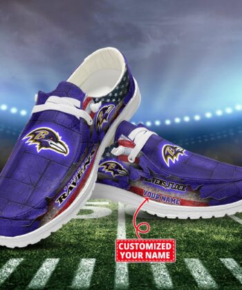 Baltimore Ravens H-D Shoes Custom Name New Arrivals T1610H52627