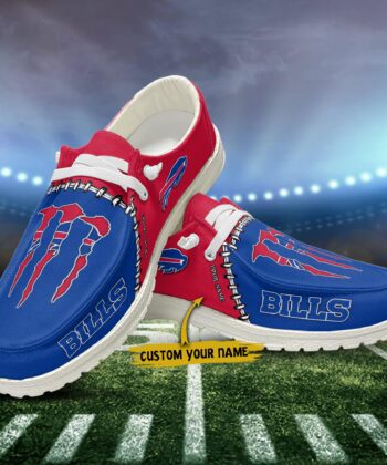 Buffalo Bills H-D Shoes Custom Your Name, Football Team And Monster Paws H-Ds, Football Fan Gifts ETRG-52478