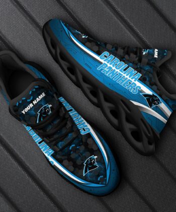 Carolina Panthers Football Team Max Soul Shoes, Custom Your Name ETRG-28614