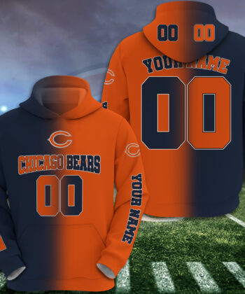 Chicago Bears Hoodie Custom Your Name And Number, Football Team Hoodie, FootBall Fan Gifts EHIVM-52620