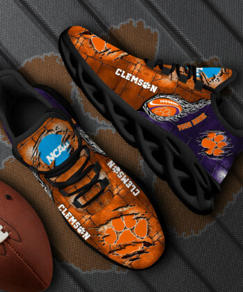 Clemson Tigers Black Max Soul Shoes, White Max Soul Shoes Custom Your Name, Sports Gift For Fan EHIVM-52879
