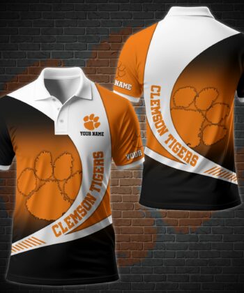 Clemson Tigers Team Polo Shirt Custom Your Name, Sport Polo, Summer Shirt, Summer Sport Gifts ETRG-51256