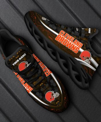Cleveland Browns Football Team Max Soul Shoes, Custom Your Name ETRG-28614