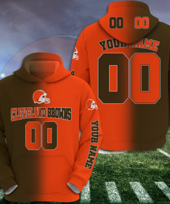 Cleveland Browns Hoodie Custom Your Name And Number, Football Team Hoodie, FootBall Fan Gifts EHIVM-52620