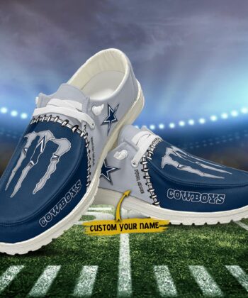 Dallas Cowboys H-D Shoes Custom Your Name, Football Team And Monster Paws H-Ds, Football Fan Gifts ETRG-52478