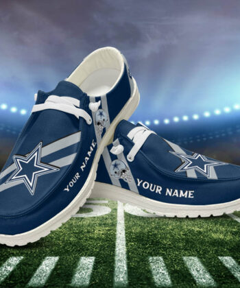 Dallas Cowboys H-D Shoes Personalized Your Name, White H-D For Sport Lovers, Sport Gifts ETHY161023