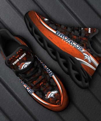 Denver Broncos Football Team Max Soul Shoes, Custom Your Name ETRG-28614