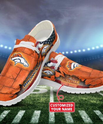 Denver Broncos H-D Shoes Custom Name New Arrivals T1610H52627