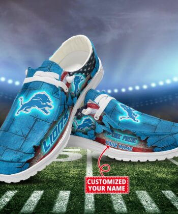 Detroit Lions H-D Shoes Custom Name New Arrivals T1610H52627