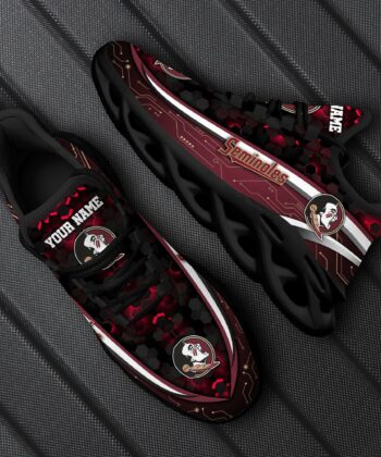 Florida State Seminoles Black Max Soul Shoes Custom Your Name, Sport Sneakers, Fan Gifts, Gift For Sport Lovers ETRG-50082