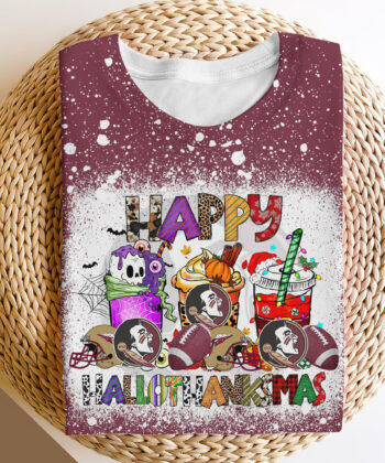 Florida State Seminoles Bleached Sweatshirt, Tshirt, Hoodie,  Sport Shirts, Happy Hallothanksmas, Sport Shirts For Fan EHIVM-52152