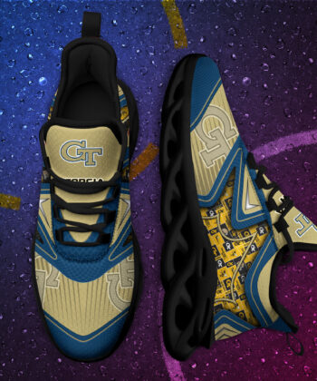 Georgia Tech Yellow Jackets Black And White Clunky Shoes For Fans This Season TD34326 ETUG271023