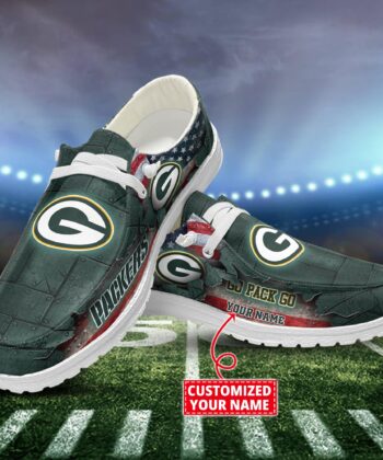 Green Bay Packers H-D Shoes Custom Name New Arrivals T1610H52627