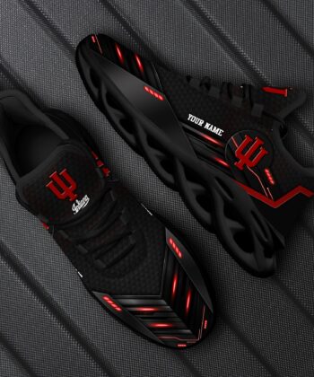 Indiana Hoosiers Team Black Max Soul Shoes Custom Your Name, Sport Sneakers, Fan Gifts, Gift For Sport Lovers ETRG-51363