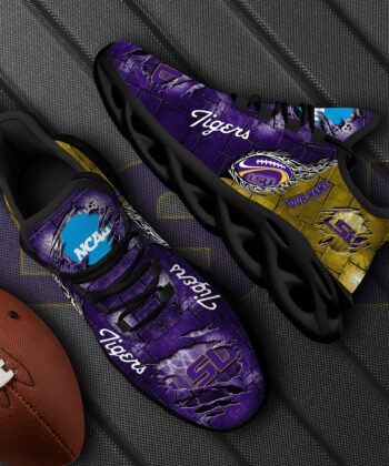 LSU TIGERS Black Max Soul Shoes, White Max Soul Shoes Custom Your Name, Sports Gift For Fan EHIVM-52879