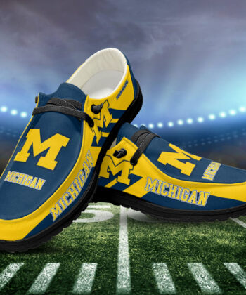 Michigan Wolverines H-D Shoes Custom Your Name, White H-Ds, Black H-Ds, Sport Shoes For Fan, Fan Gifts EHIVM-52585