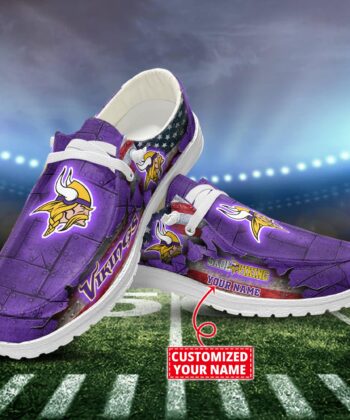 Minnesota Vikings H-D Shoes Custom Name New Arrivals T1610H52627