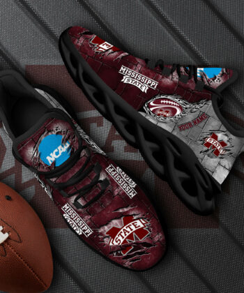 Mississippi State Bulldogs Black Max Soul Shoes, White Max Soul Shoes Custom Your Name, Sports Gift For Fan EHIVM-52879