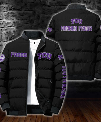 NCAA Custom Name TCU Horned Frogs Personalized Unisex Adults Sports Packable Lightweight Puffer Jacket Gifts For Football Lovers_PHG2610