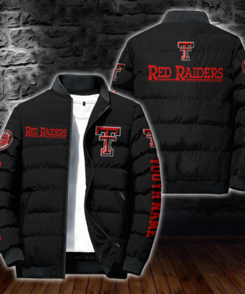 NCAA Custom Name Texas Tech Red Raiders Personalized Unisex Adults Sports Packable Lightweight Puffer Jacket Gifts For Football Lovers_PHG2610